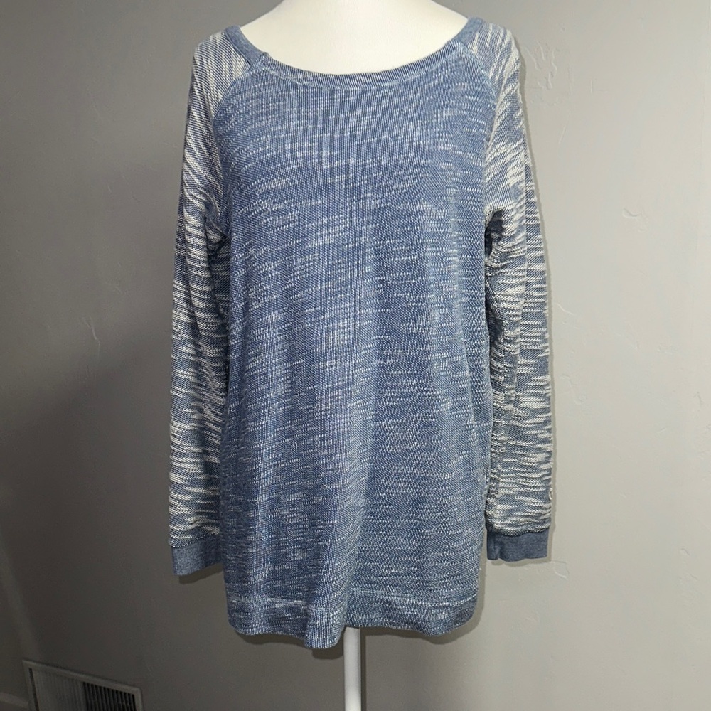 Champion Blue and White Women's Sweatshirt